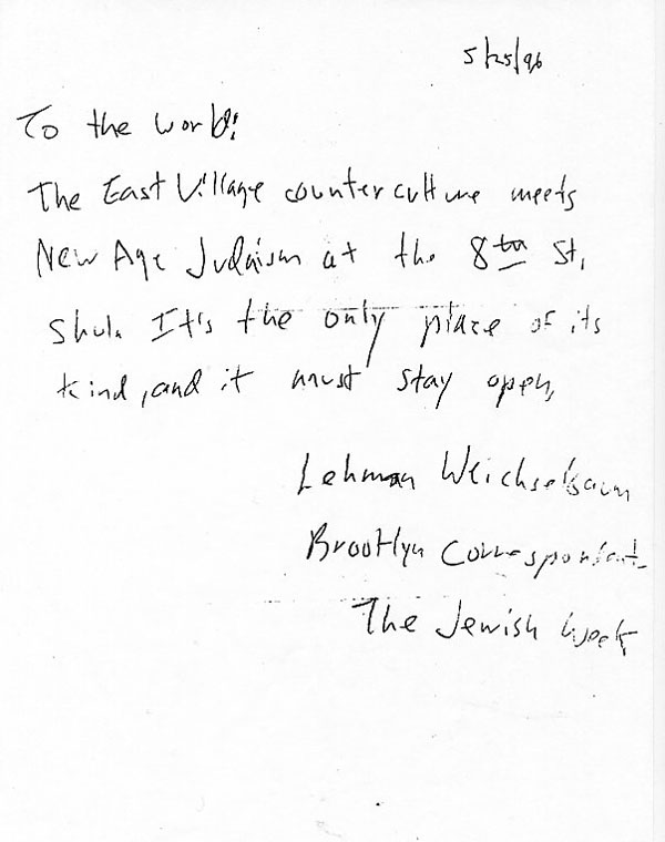 Weichselbaum Letter